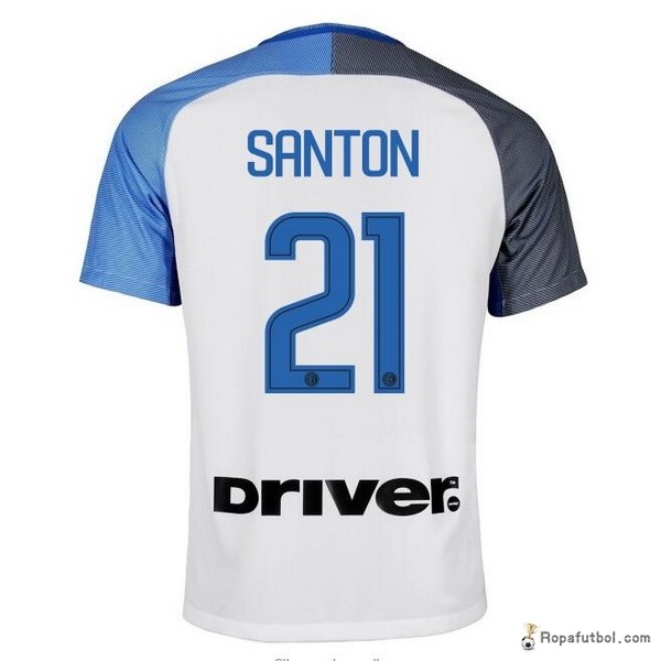 Camiseta Inter de Milán Replica Segunda Ropa Santon 2017/18